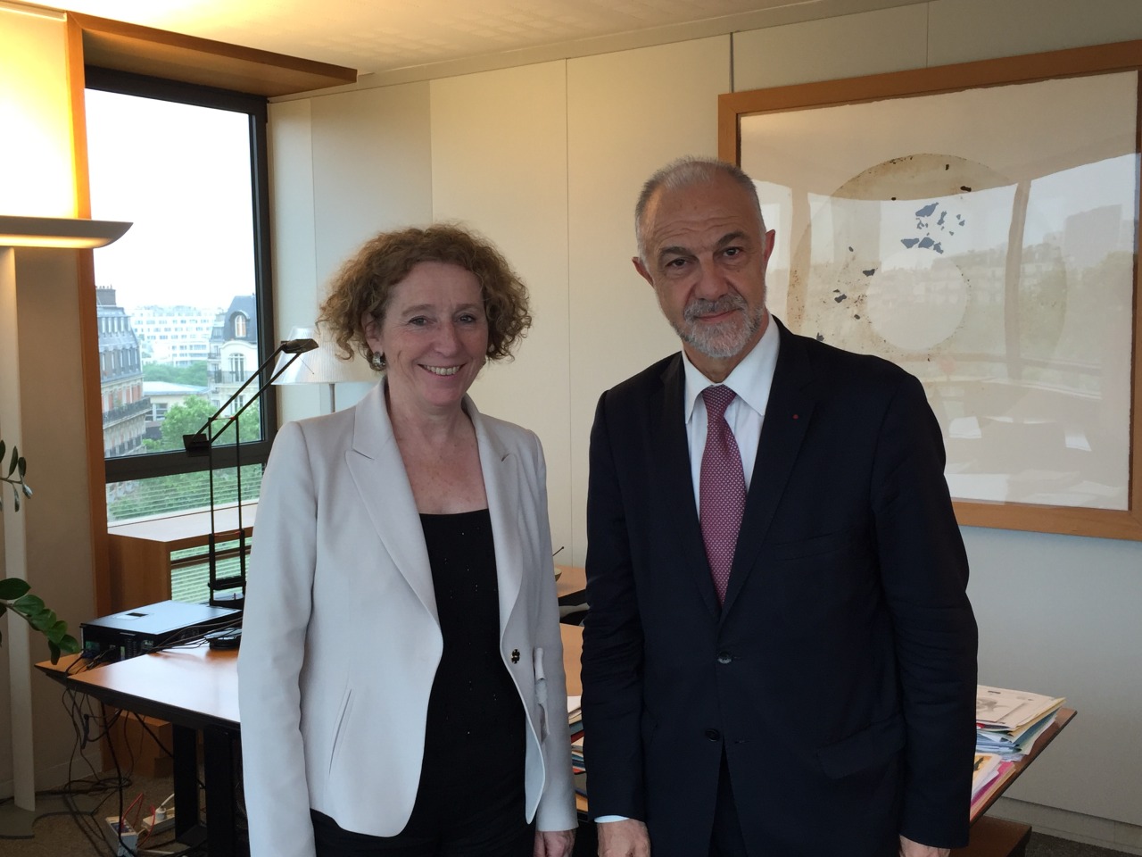 Jean-Marie Cambacérès avec Muriel Penicaud, directrice générale de Business France le 1er juin 2016.